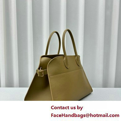 THE ROW MARGAUX 15 BAG IN BOX LEATHER khaki green 2025