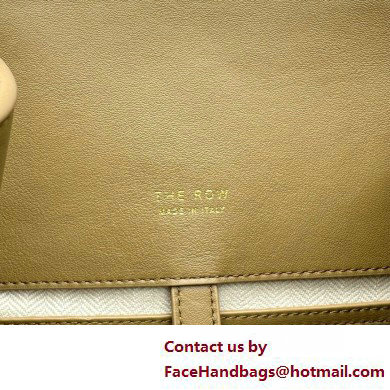 THE ROW MARGAUX 15 BAG IN BOX LEATHER khaki green 2025