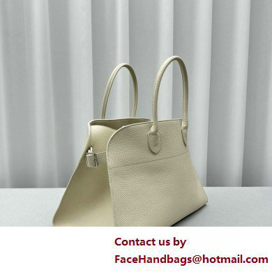 THE ROW MARGAUX 15 BAG IN grained LEATHER white 2025