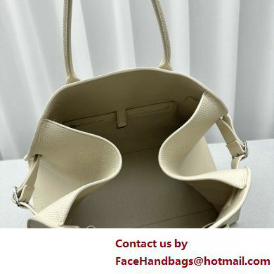 THE ROW MARGAUX 15 BAG IN grained LEATHER white 2025