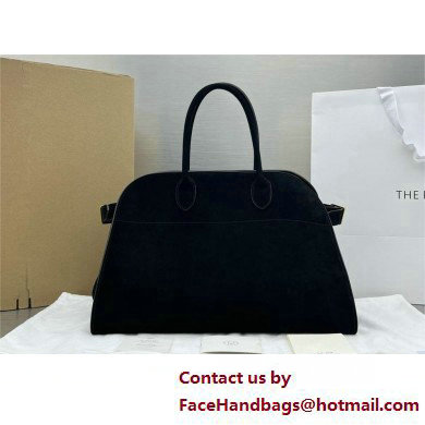 THE ROW MARGAUX 15 BAG IN suede LEATHER black 2025 - Click Image to Close