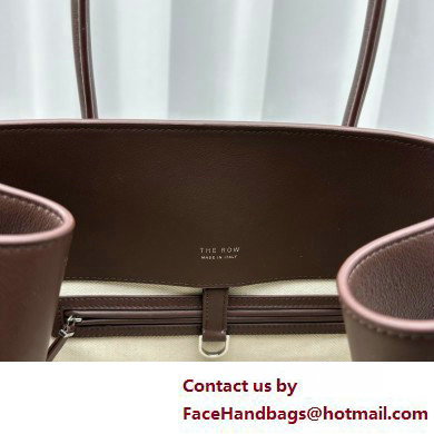 THE ROW MARGAUX 17 BAG IN BOX LEATHER Dark Chocolate 2025