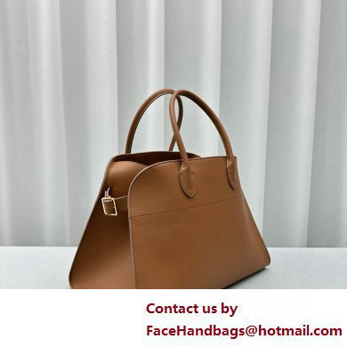 THE ROW MARGAUX 17 BAG IN BOX LEATHER caramel 2025