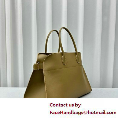 THE ROW MARGAUX 17 BAG IN BOX LEATHER khaki green 2025