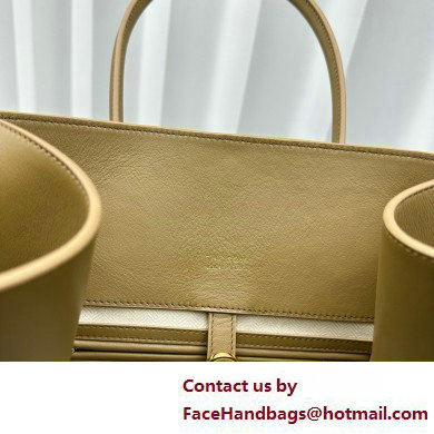 THE ROW MARGAUX 17 BAG IN BOX LEATHER khaki green 2025