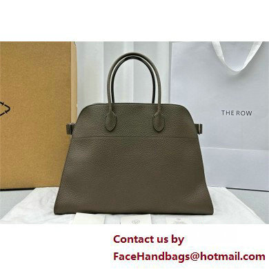 THE ROW MARGAUX 17 BAG IN GRAINED LEATHER ETOUPE 2025 - Click Image to Close