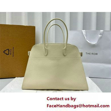 THE ROW MARGAUX 17 BAG IN GRAINED LEATHER WHITE 2025 - Click Image to Close