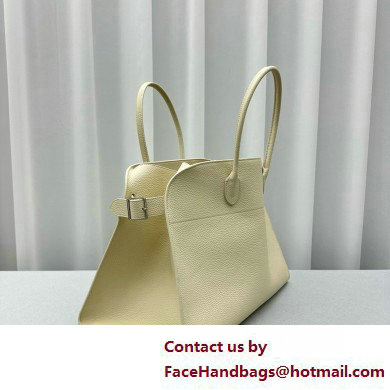 THE ROW MARGAUX 17 BAG IN GRAINED LEATHER WHITE 2025