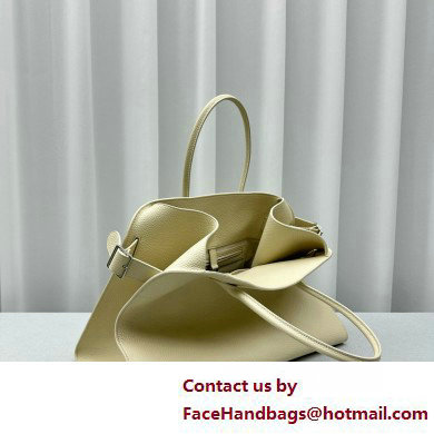 THE ROW MARGAUX 17 BAG IN GRAINED LEATHER WHITE 2025