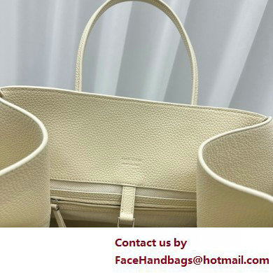 THE ROW MARGAUX 17 BAG IN GRAINED LEATHER WHITE 2025