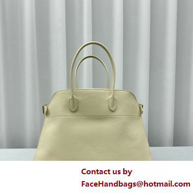 THE ROW MARGAUX 17 BAG IN GRAINED LEATHER WHITE 2025