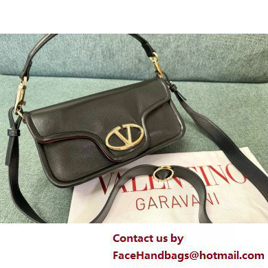 VALENTINO VLOGO 1960 NAPPA LEATHER SHOULDER BAG BLACK 2025