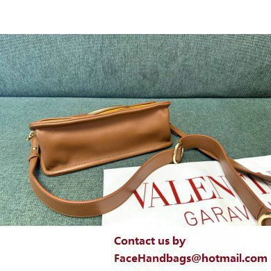 VALENTINO VLOGO 1960 NAPPA LEATHER SHOULDER BAG BROWN 2025