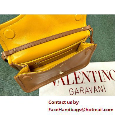 VALENTINO VLOGO 1960 NAPPA LEATHER SHOULDER BAG BROWN 2025