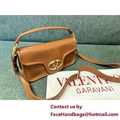 VALENTINO VLOGO 1960 NAPPA LEATHER SHOULDER BAG BROWN 2025