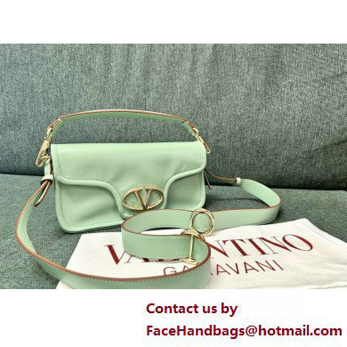 VALENTINO VLOGO 1960 NAPPA LEATHER SHOULDER BAG MINT GREEN 2025