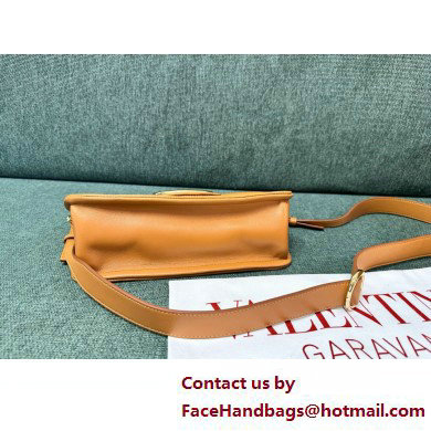 VALENTINO VLOGO 1960 NAPPA LEATHER SHOULDER BAG TAN 2025