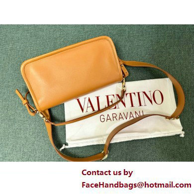 VALENTINO VLOGO 1960 NAPPA LEATHER SHOULDER BAG TAN 2025