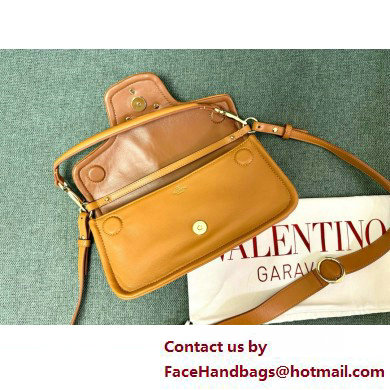 VALENTINO VLOGO 1960 NAPPA LEATHER SHOULDER BAG TAN 2025