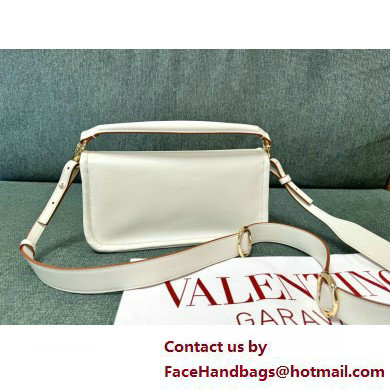 VALENTINO VLOGO 1960 NAPPA LEATHER SHOULDER BAG WHITE 2025