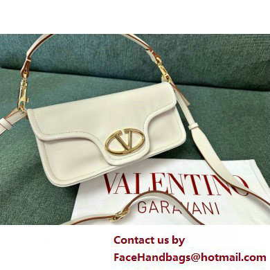 VALENTINO VLOGO 1960 NAPPA LEATHER SHOULDER BAG WHITE 2025