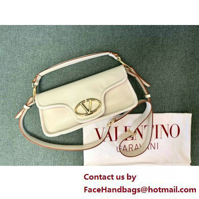 VALENTINO VLOGO 1960 NAPPA LEATHER SHOULDER BAG WHITE 2025