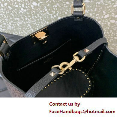 Valentino Garavani Rockstud Leather Tote BLACK 2025