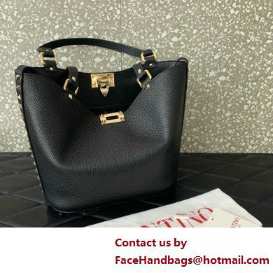 Valentino Garavani Rockstud Leather Tote BLACK 2025