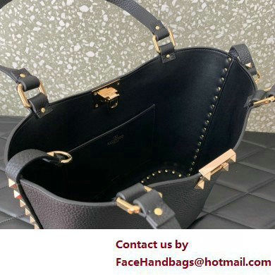 Valentino Garavani Rockstud Leather Tote BLACK 2025