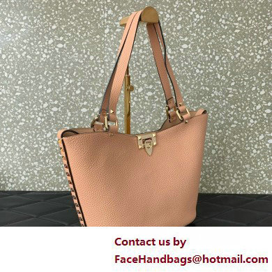 Valentino Garavani Rockstud Leather Tote PINK 2025