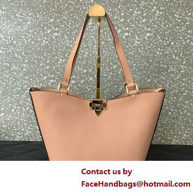 Valentino Garavani Rockstud Leather Tote PINK 2025