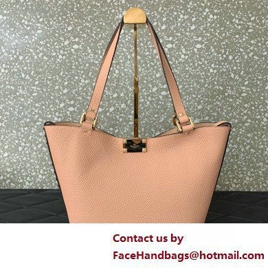 Valentino Garavani Rockstud Leather Tote PINK 2025