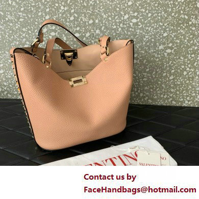 Valentino Garavani Rockstud Leather Tote PINK 2025