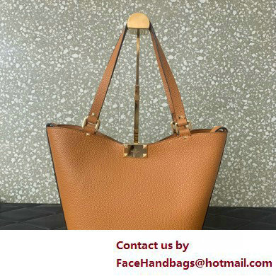 Valentino Garavani Rockstud Leather Tote TAN 2025