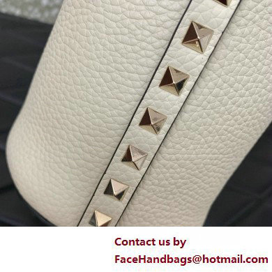 Valentino Garavani Rockstud Leather Tote WHITE 2025