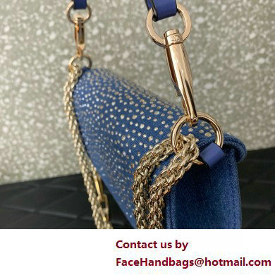 Valentino Garavani Small Loco DENIM SHOULDER BAG WITH RHINESTONES 2025