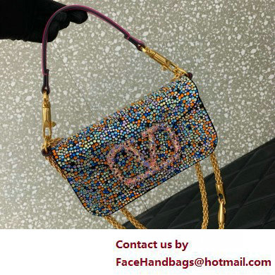 Valentino Garavani Small Loco multicolor Beaded Tote Bag 2025