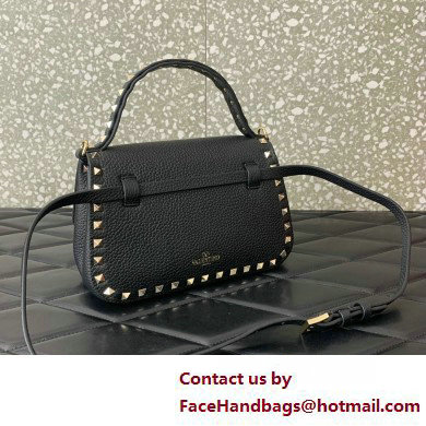 Valentino Garavani Small Rockstud Top Handle Bag black 2025