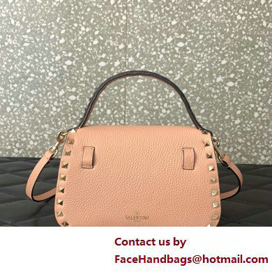 Valentino Garavani Small Rockstud Top Handle Bag nude pink 2025