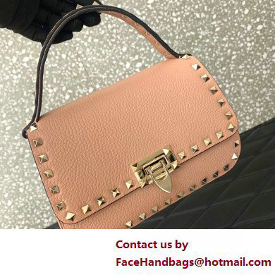 Valentino Garavani Small Rockstud Top Handle Bag nude pink 2025