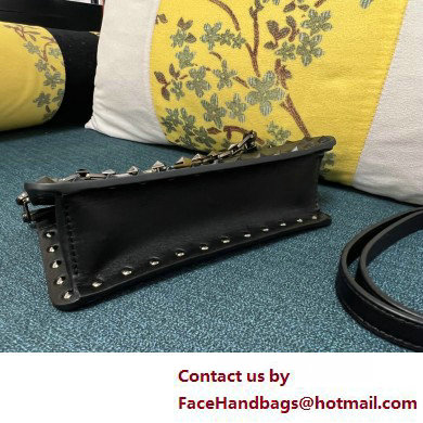 Valentino Rockstud Clutch Bag In Calfskin Black 2025