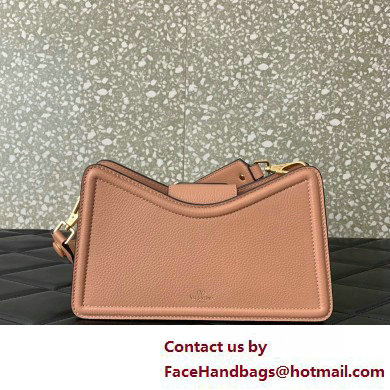 Valentino VLogo Leather shoulder bag in grainy calfskin Nude 2025