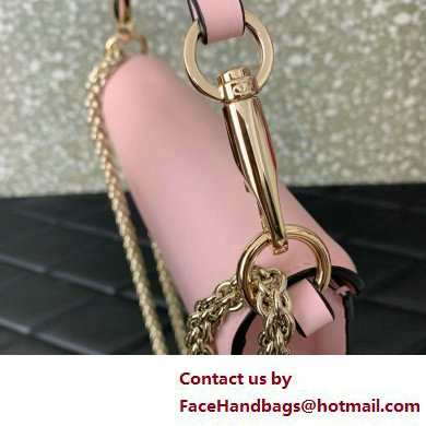 Valentino VLogo Signature Loco Small Shoulder Bag With Jewel Logo PINK