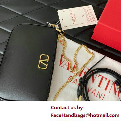 Valentino VLogo Signature mini bag in calfskin leather Black 2025