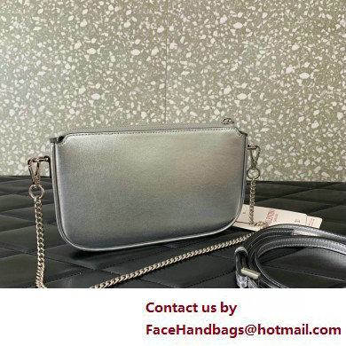 Valentino VLogo Signature mini bag in calfskin leather Silver 2025