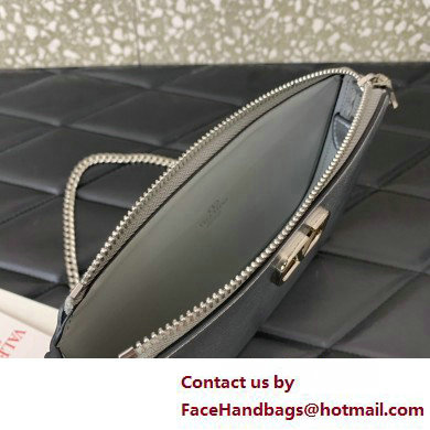 Valentino VLogo Signature mini bag in calfskin leather Silver 2025