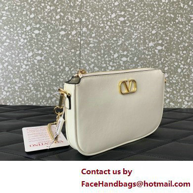 Valentino VLogo Signature mini bag in calfskin leather White 2025