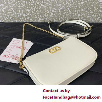 Valentino VLogo Signature mini bag in calfskin leather White 2025