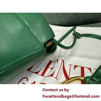 Valentino Vlogo Pouf Nappa Leather Mini Bucket Bag Green 2025