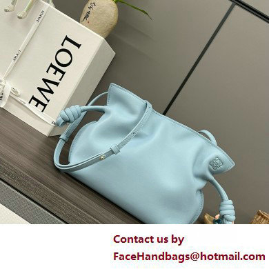 loewe Mini Flamenco clutch in nappa calfskin sky blue 2023